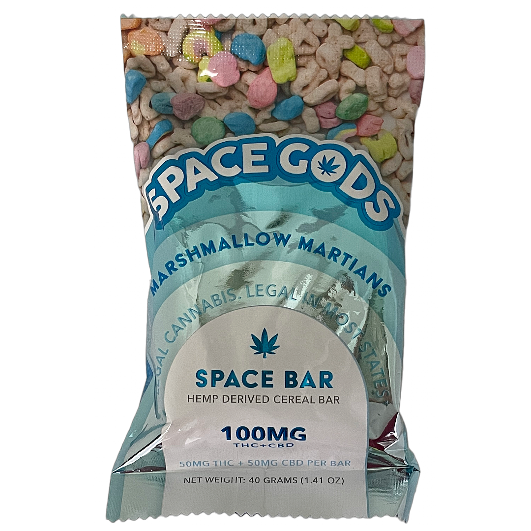 space gods marshmallow cbd delta-9 thc cereal bars