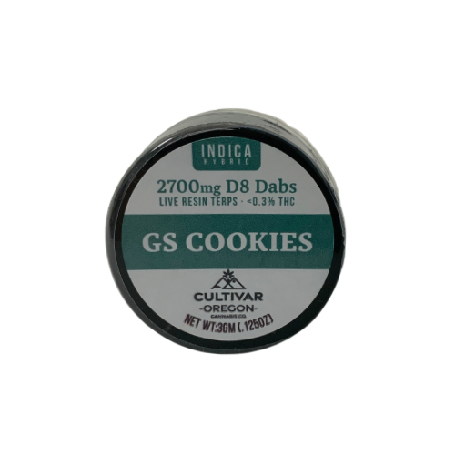 Cultivar Oregon Delta 8 thc dabs 3g GS Cookies