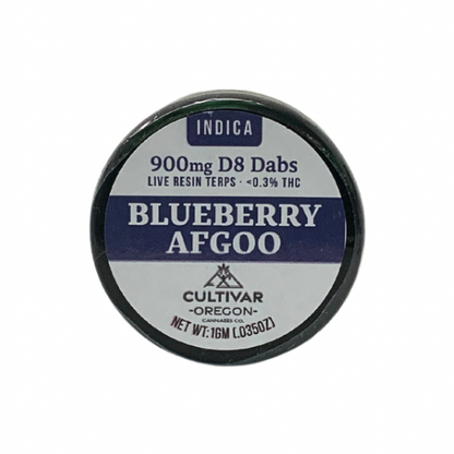 Cultivar Oregon Delta 8 THC Dabs 1 gram Blueberry Afgoo