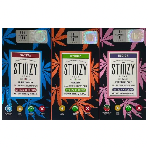 Stiiizy X Blend All In One Disposable Blue Dream, Gelato, and Watermelon Z.