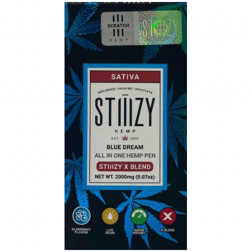 Stiiizy X Blend All In One Disposable Blue Dream Sativa.
