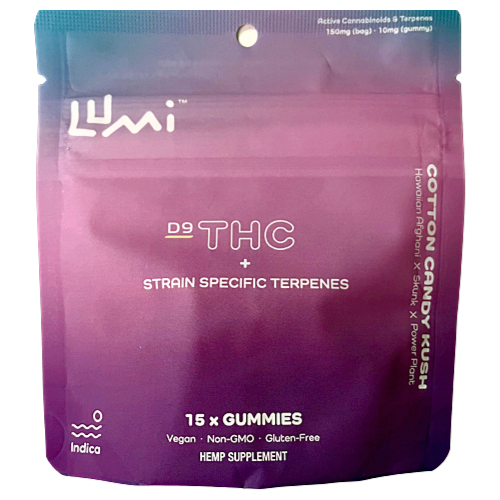 Lumi D9 Gummies 15ct - 150mg (5mg CBD+5mg THC/gummy)