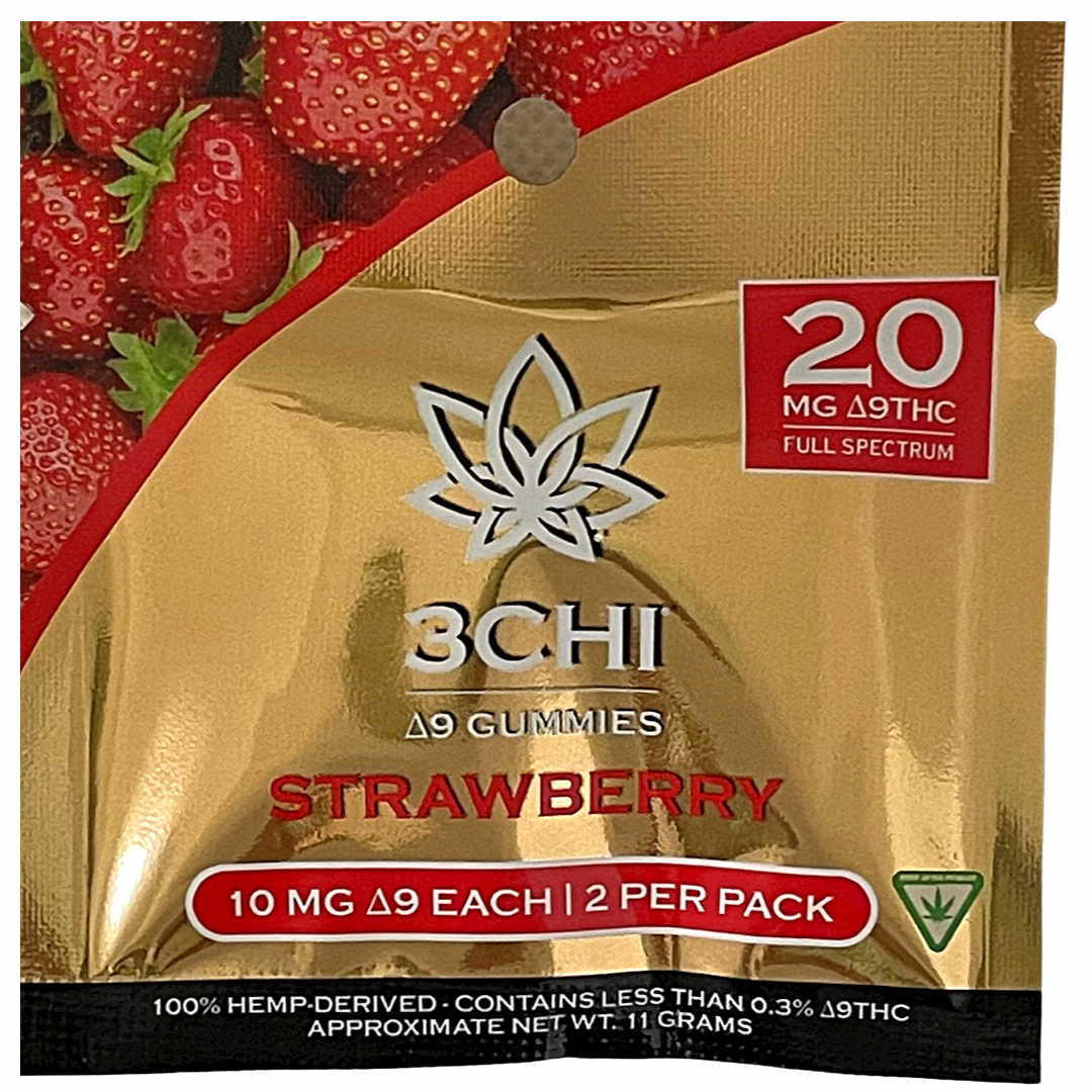 3chi Delta-9 THC 2ct gummy Strawberry