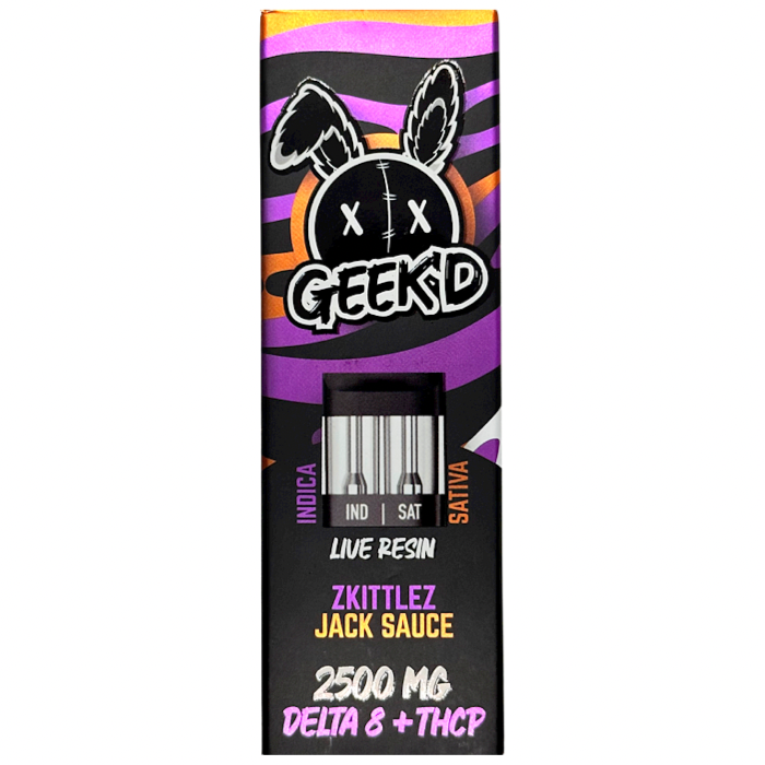 GEEK'D Live Resin THCP Vape Disposable Zkittlez & Jack Sauce