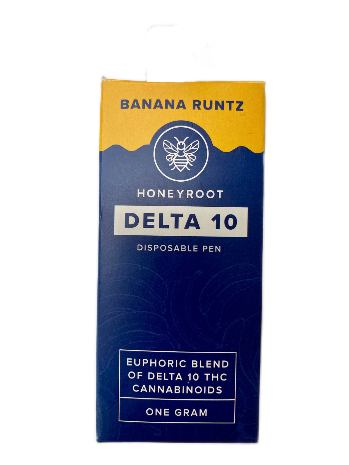 Honeyroot Delta 10 THC 1 gram Rechargeable disposable Banana Runtz Hybrid available in Omaha, Nebraska or online via Delta8emporium.co