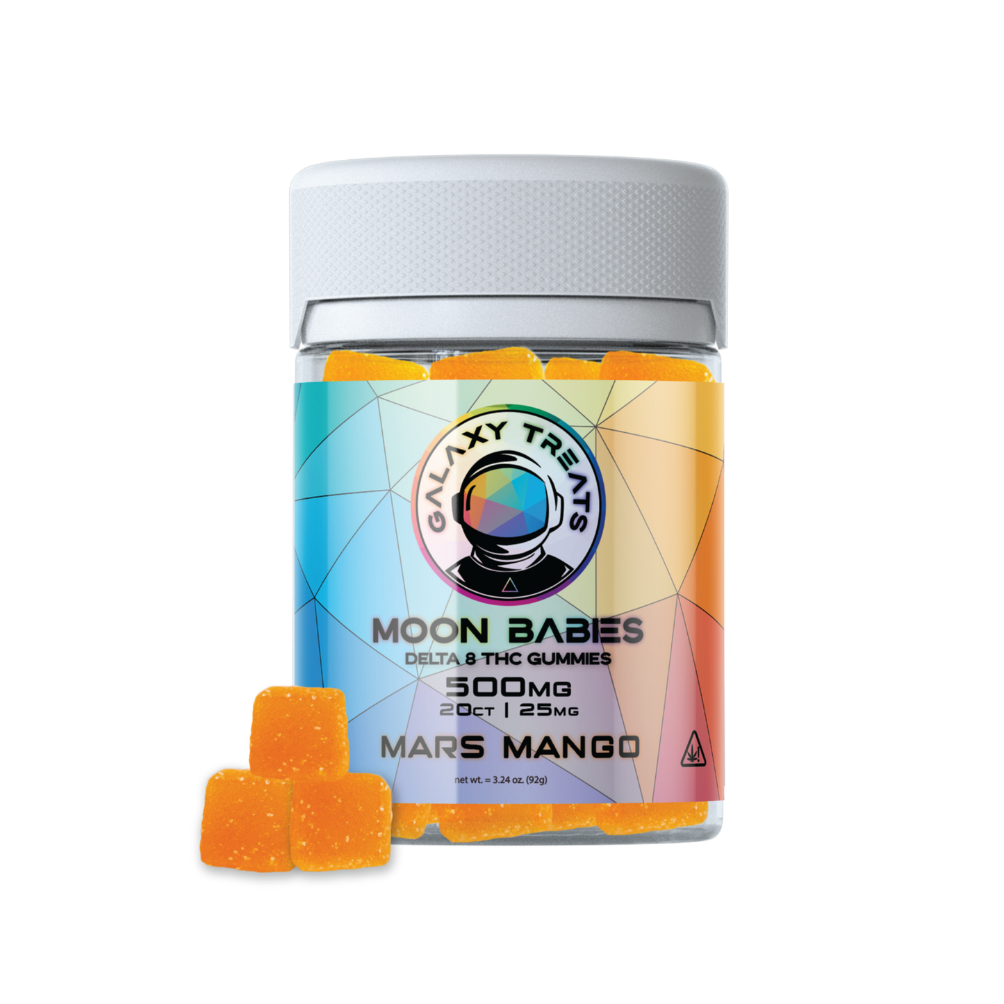 galaxy treats moon babies delta-8 thc mars mango gummies